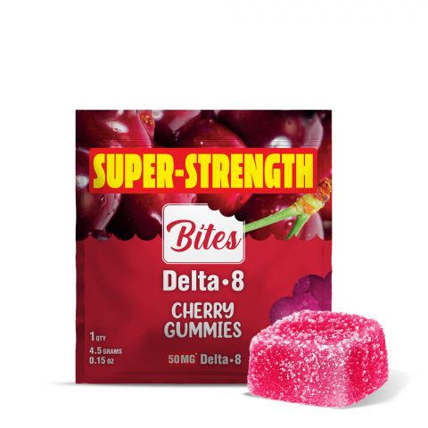 Delta 8 THC Gummy - 50mg - Cherry - Bites  - Thumbnail 1