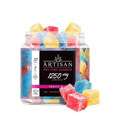 Image of Artisan HHC THC Cube Gummies - Fruity Mix - 1250MG