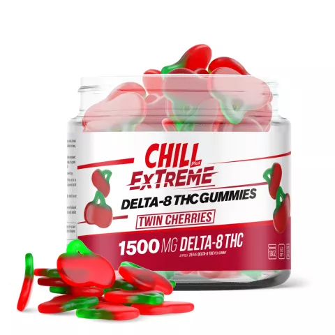 Image of Chill Plus Extreme Delta-8 THC Gummies - Twin Cherries - 1500MG