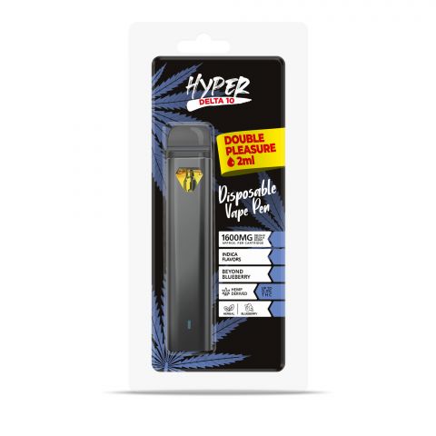 D10, D8 Vape Pen - 1600mg - Beyond Blueberry - Indica - 2ml - Hyper - Thumbnail 2