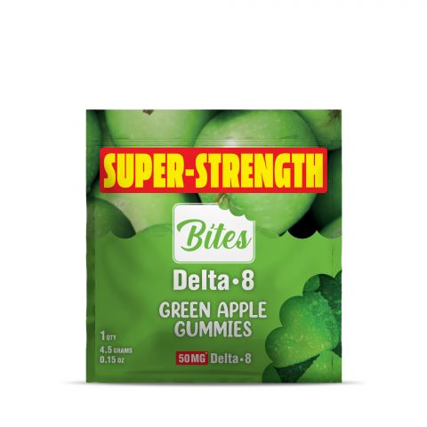 Delta 8 THC Gummy - 50mg - Green Apple - Bites  - Thumbnail 2