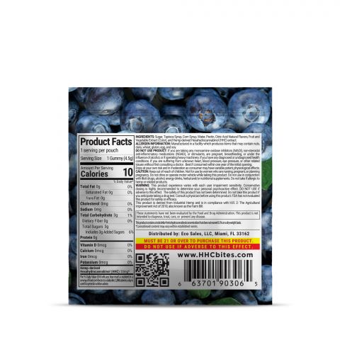 HHC Gummy - 50mg - Blueberry - Bites - Thumbnail 3