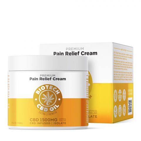 CBD Pain Relief Cream - 1,500mg - 4oz - Biotech CBD - Thumbnail 1