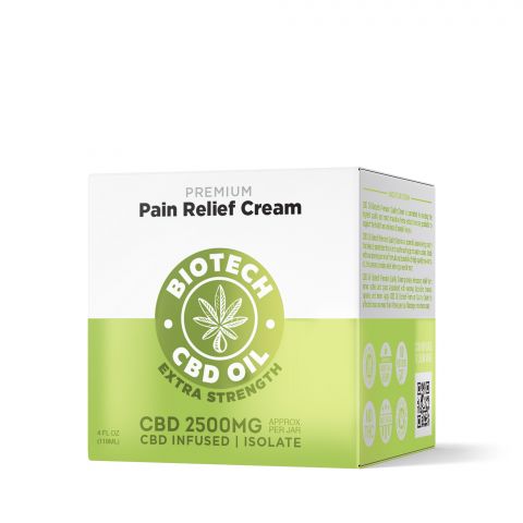 CBD Pain Relief Cream - 2,500mg - 4oz - Biotech CBD - Thumbnail 2