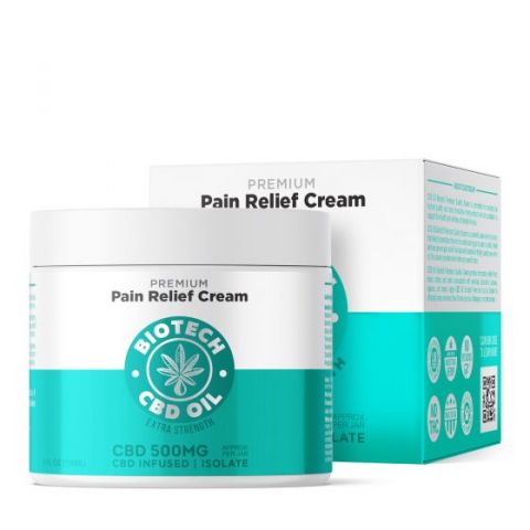 CBD Pain Relief Cream - 500mg - 4oz - Biotech CBD - Thumbnail 1
