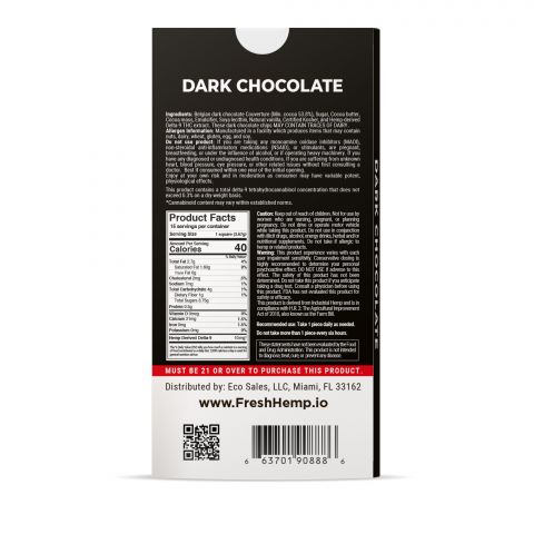 Delta 9 THC Dark Chocolate Bar - 150mg - Fresh - Thumbnail 3