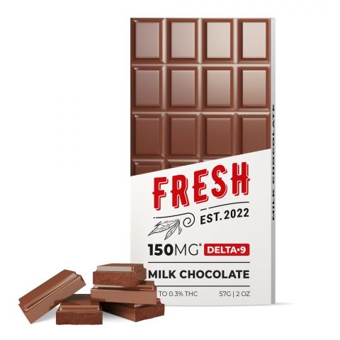Delta 9 THC Milk Chocolate Bar - 150mg - Fresh - Thumbnail 1