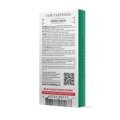 HHC Vape Cart - 900mg - Green Crack - Sativa - 1ml - Fresh - Thumbnail 3