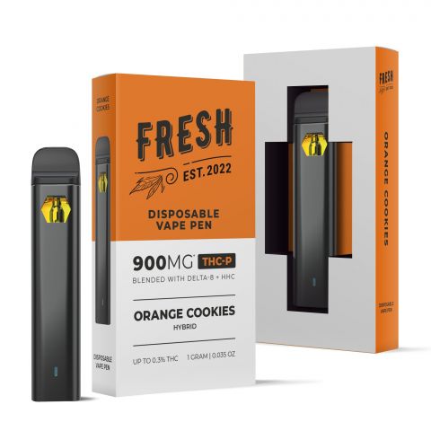 THCP, D8, HHC Vape Pen - 900mg - Orange Cookies - Hybrid - 1ml - Fresh - Thumbnail 1