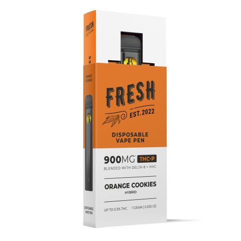THCP, D8, HHC Vape Pen - 900mg - Orange Cookies - Hybrid - 1ml - Fresh - Thumbnail 2