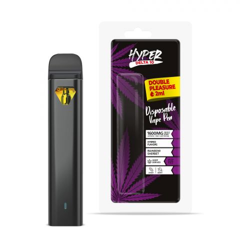 D10, D8 Vape Pen - 1600mg - Rainbow Sherbet - Hybrid - 2ml - Hyper - Thumbnail 1