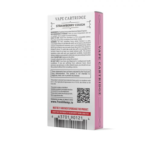 HHC Vape Cart - 900mg - Strawberry Cough - Sativa - 1ml - Fresh - Thumbnail 3