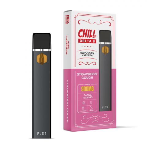 Delta 8 Vape Pen - 900mg - Strawberry Cough - Sativa - 1ml - Chill Plus - Thumbnail 1