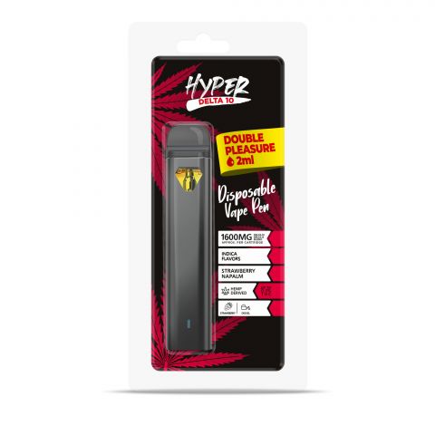 D10, D8 Vape Pen - 1600mg - Strawberry Napalm - Indica - 2ml - Hyper - Thumbnail 2