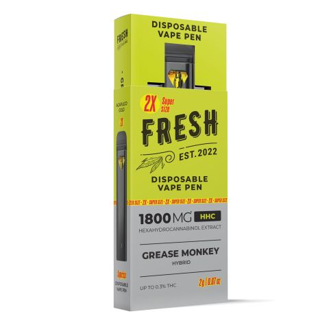HHC Vape Pen - 1800mg - Grease Monkey - Hybrid - 2ml - Fresh - Thumbnail 2