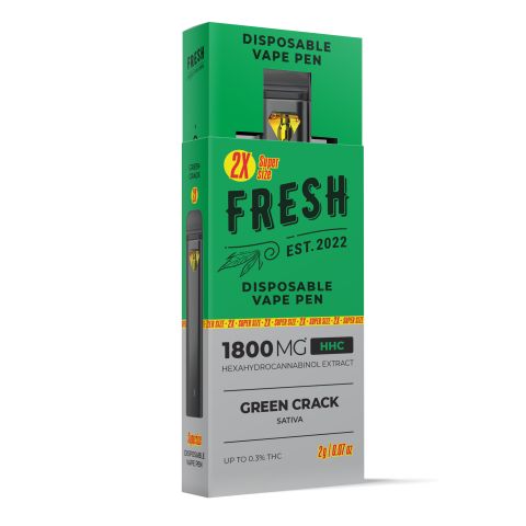HHC Vape Pen - 1800mg - Green Crack - Sativa - 2ml - Fresh - Thumbnail 2