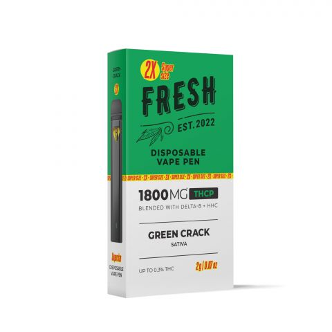 THCP, D8, HHC Vape Pen - 1800mg - Green Crack - Sativa - 2ml - Fresh - Thumbnail 3