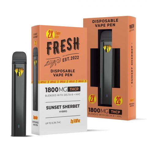 THCP, D8, HHC Vape Pen - 1800mg - Sunset Sherbet - Hybrid - 2ml - Fresh - Thumbnail 1