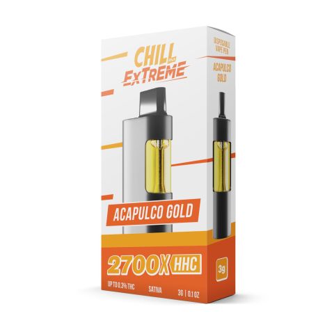 HHC Vape Pen - 2700mg - Acapulco Gold - Sativa - 3ml - Chill Extreme - Thumbnail 2