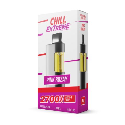 D8, THCP Vape Pen - 2700mg - Pink Rozay - Indica - 3ml - Chill Extreme - Thumbnail 2