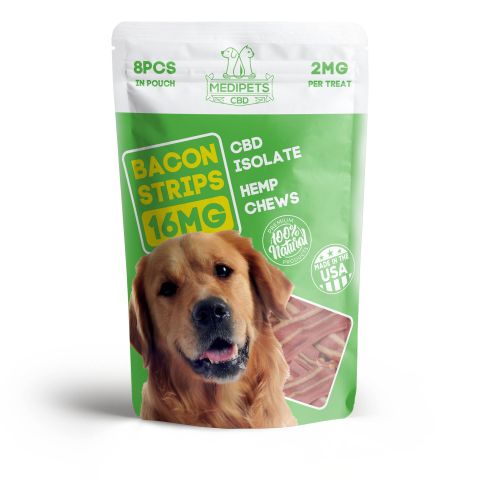 Bacon Strips - CBD Dog Treats - 16mg - MediPets - Thumbnail 2