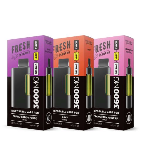 THCP, D8, HHC Vape Pens Bundle - 3600mg - Fresh - Thumbnail 1