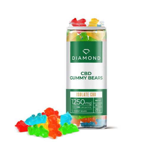 CBD Isolate Gummy Bears - 25mg - Diamond CBD - Thumbnail 1