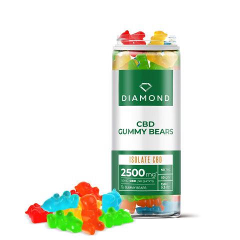 CBD Isolate Gummy Bears - 50mg - Diamond CBD - Thumbnail 1