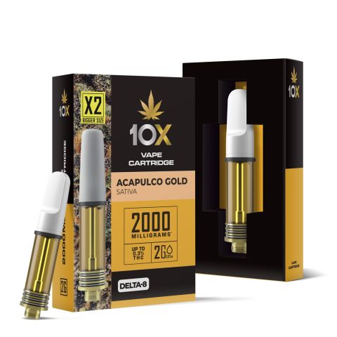 D8 Vape Cart - 2000mg - Acapulco Gold - Sativa - 2ml - 10X - Thumbnail 1