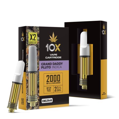 D8 Vape Cart - 2000mg - Grand Daddy Pluto - Indica - 2ml - 10X - Thumbnail 1