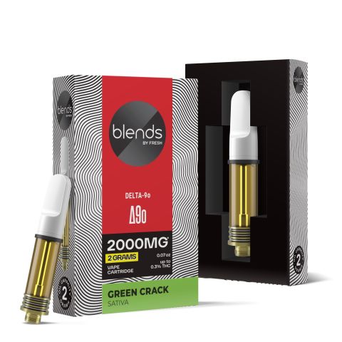 D9o Vape Cart - 2000mg - Green Crack - Sativa - 2ml - Blends by Fresh - Thumbnail 1