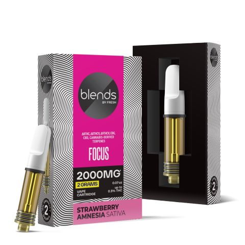 Focus Blend - 2000mg - Sativa Vape Cart - 2ml - Blends by Fresh - Thumbnail 1