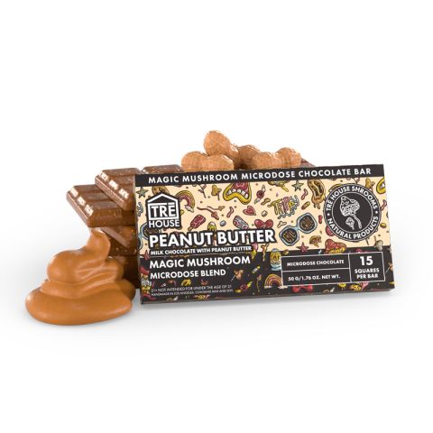 Magic Mushroom Chocolate - 22.5mg - Peanut Butter - Tre House - Thumbnail