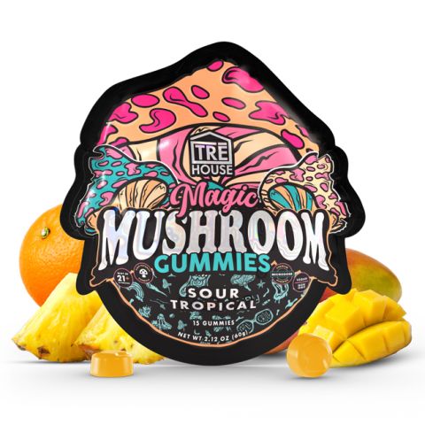 Magic Mushroom Gummies - 2mg - Sour Tropical - Tre House - Thumbnail