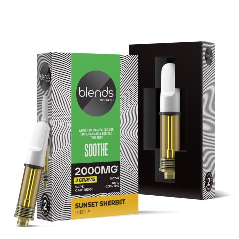 Soothe Blend - 2000mg - Indica Vape Cart - 2ml - Blends by Fresh - Thumbnail 1