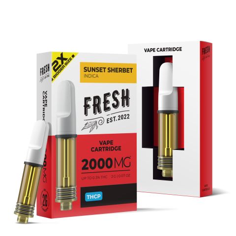 THCP Vape Cart - 2000mg - Sunset Sherbet - Indica - 2ml - Fresh - Thumbnail 1