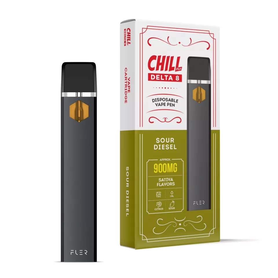 Delta 8 Vape Pen - 900mg - Sour Diesel - Sativa - 1ml