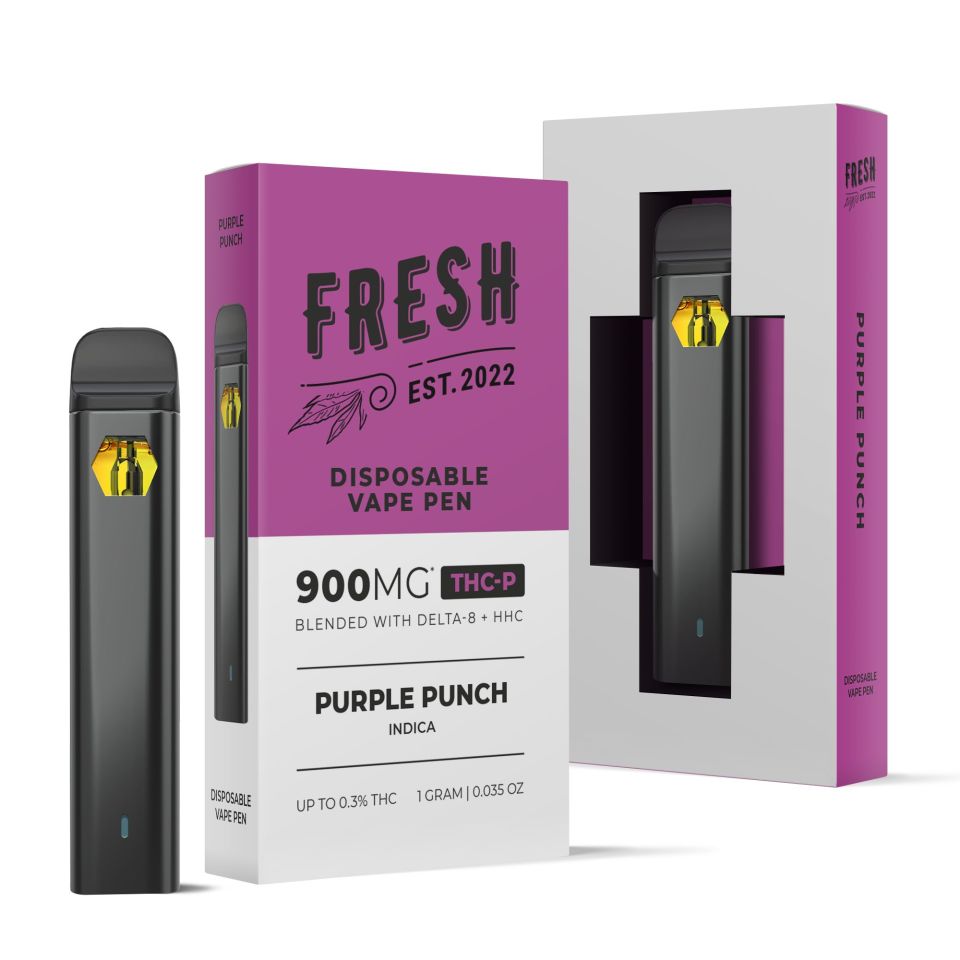 THCP, D8, HHC Vape Pen - 900mg - Purple Punch - Indica - 1ml