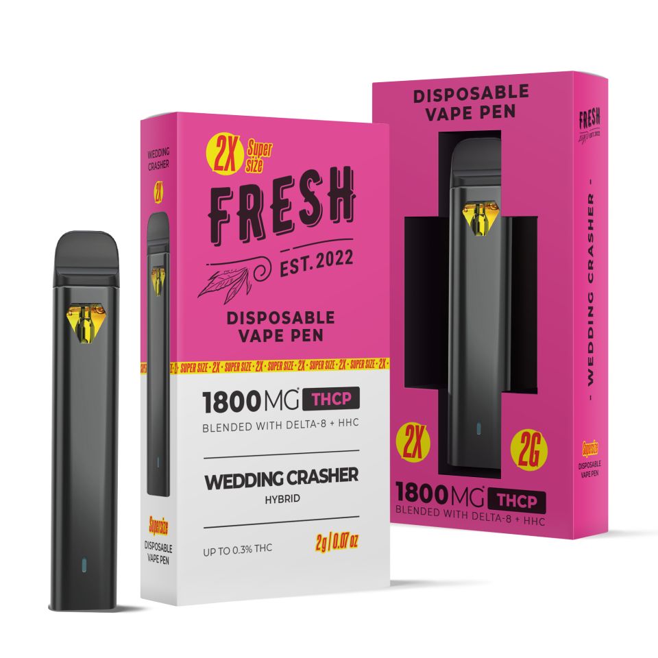 THCP, D8, HHC Vape Pen - 1800mg - Wedding Crasher - Hybrid - 2ml ...